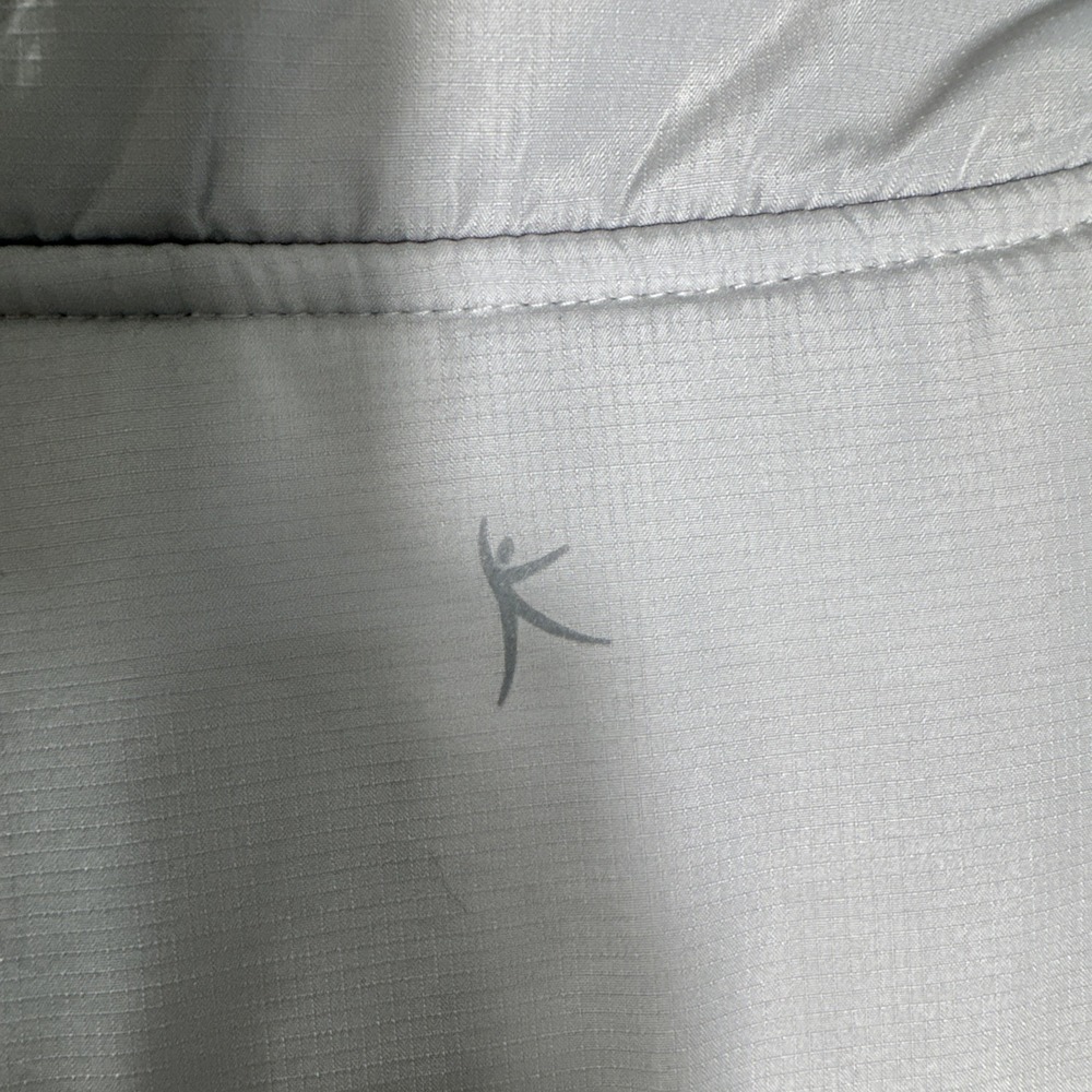 Danskin Womens Small Long Sleeve, Full Zipper Fleece White With Gray - Picture 15 of 15